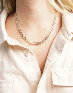 Madewell CHARLOTTE CAUWE STUDIO Curb Chain Necklace In Sterling Silver -Madewell Sales N4696 GY0032 d7