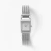 Madewell BREDA Revel Tethered Silver Stainless Steel Mesh Bracelet Watch, 18mm