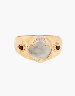 Madewell Studio Grun Luna Signet Ring