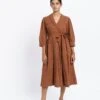 Madewell World Of Crow 70's Classic Wrap Midi Dress