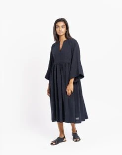 Madewell World Of Crow Gathered Midi Dress