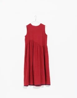 Madewell World Of Crow Red Pleated Midi Dress 8 Madewell World Of Crow Red Pleated Midi Dress -Madewell Sales N5594 RD0021 ld
