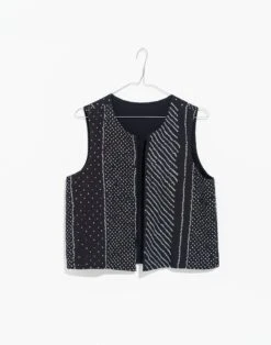 Madewell World Of Crow Tie-Dye Black Waist Cotton Coat -Madewell Sales N5599 BK0001 ld