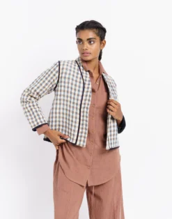 Madewell World Of Crow Checkered Cropped Chore Jacket