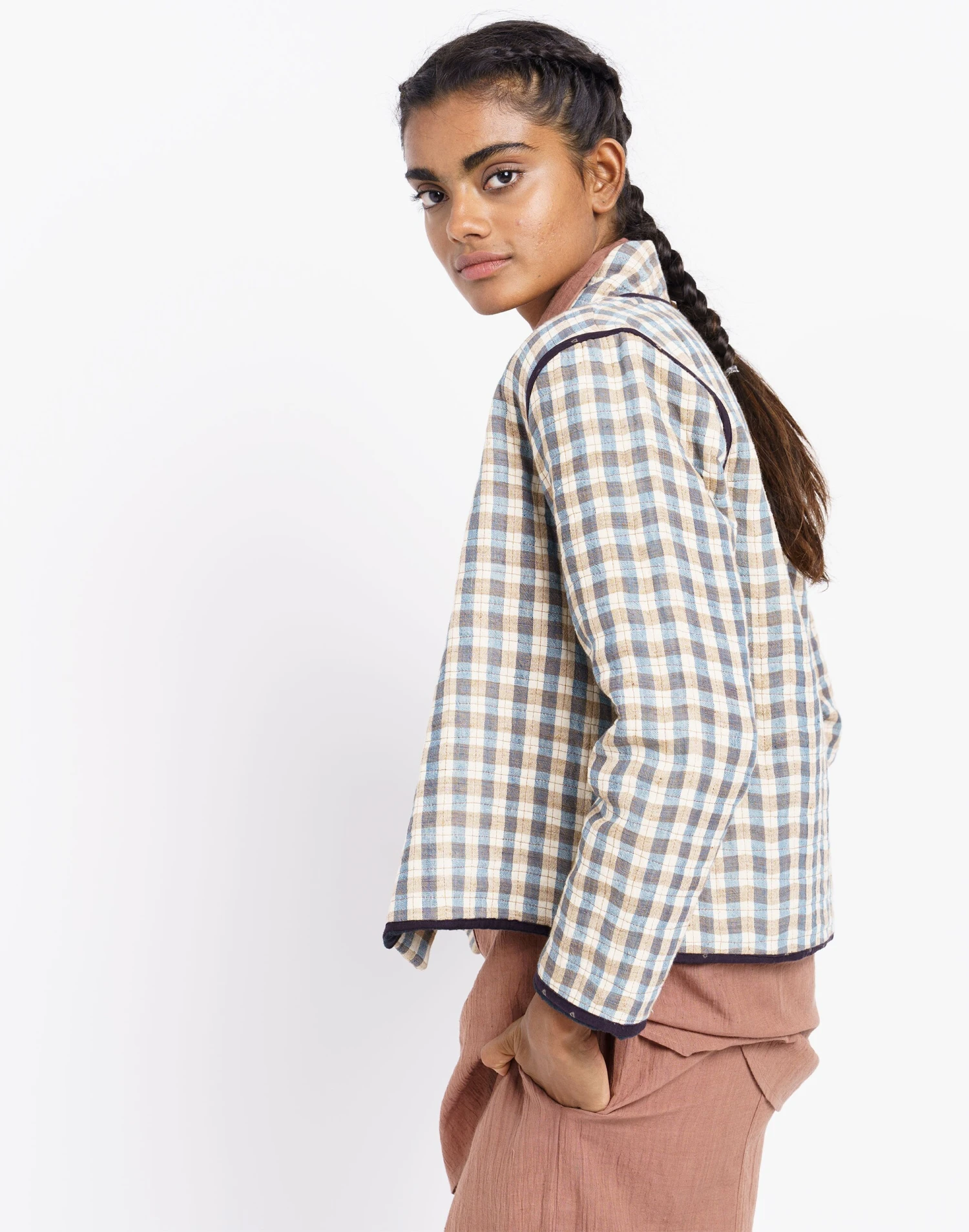 Madewell World Of Crow Checkered Cropped Chore Jacket 2 Madewell World Of Crow Checkered Cropped Chore Jacket - Image 2