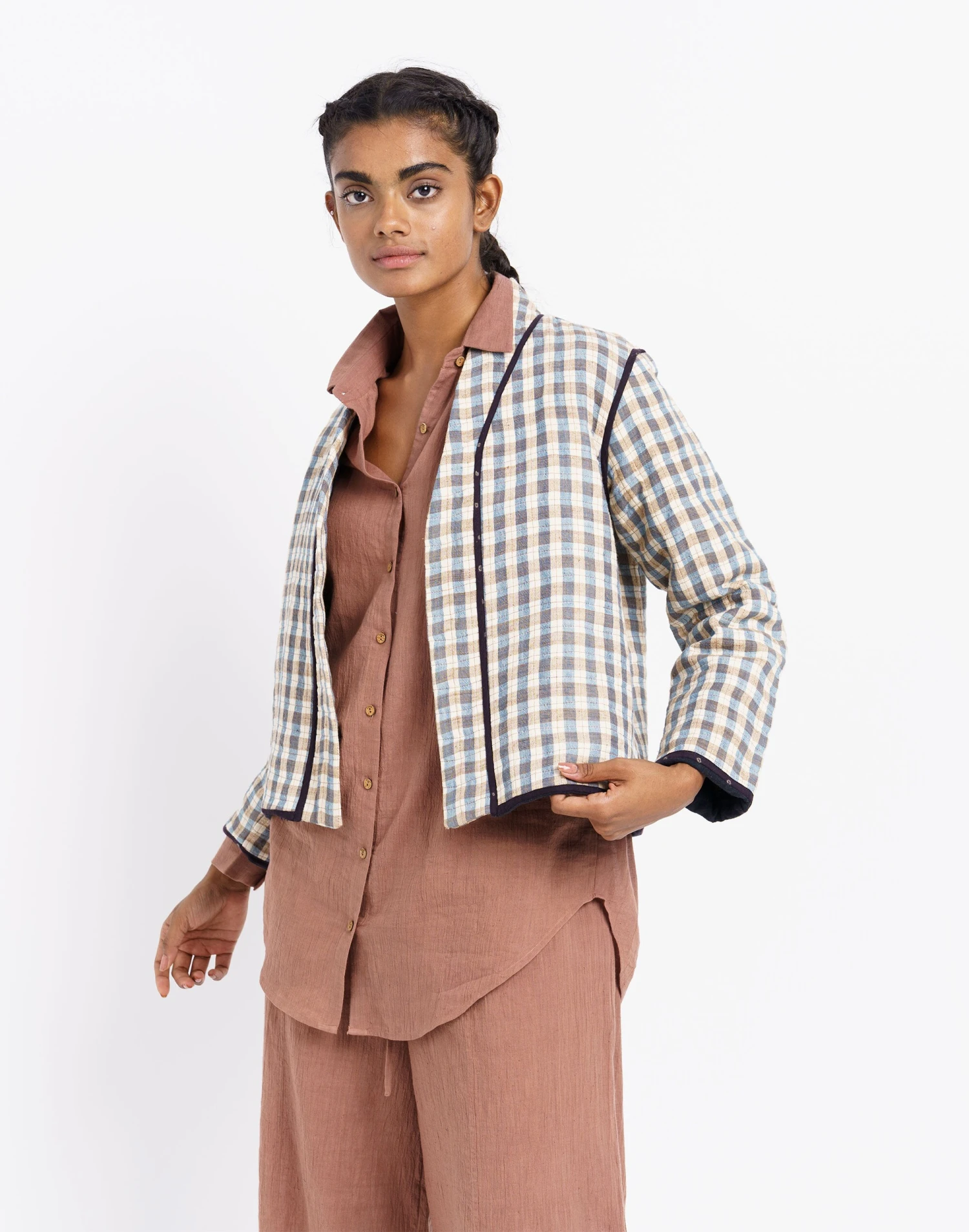 Madewell World Of Crow Checkered Cropped Chore Jacket 4 Madewell World Of Crow Checkered Cropped Chore Jacket - Image 4