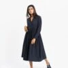 Madewell World Of Crow Fit & Flare Midi Dress