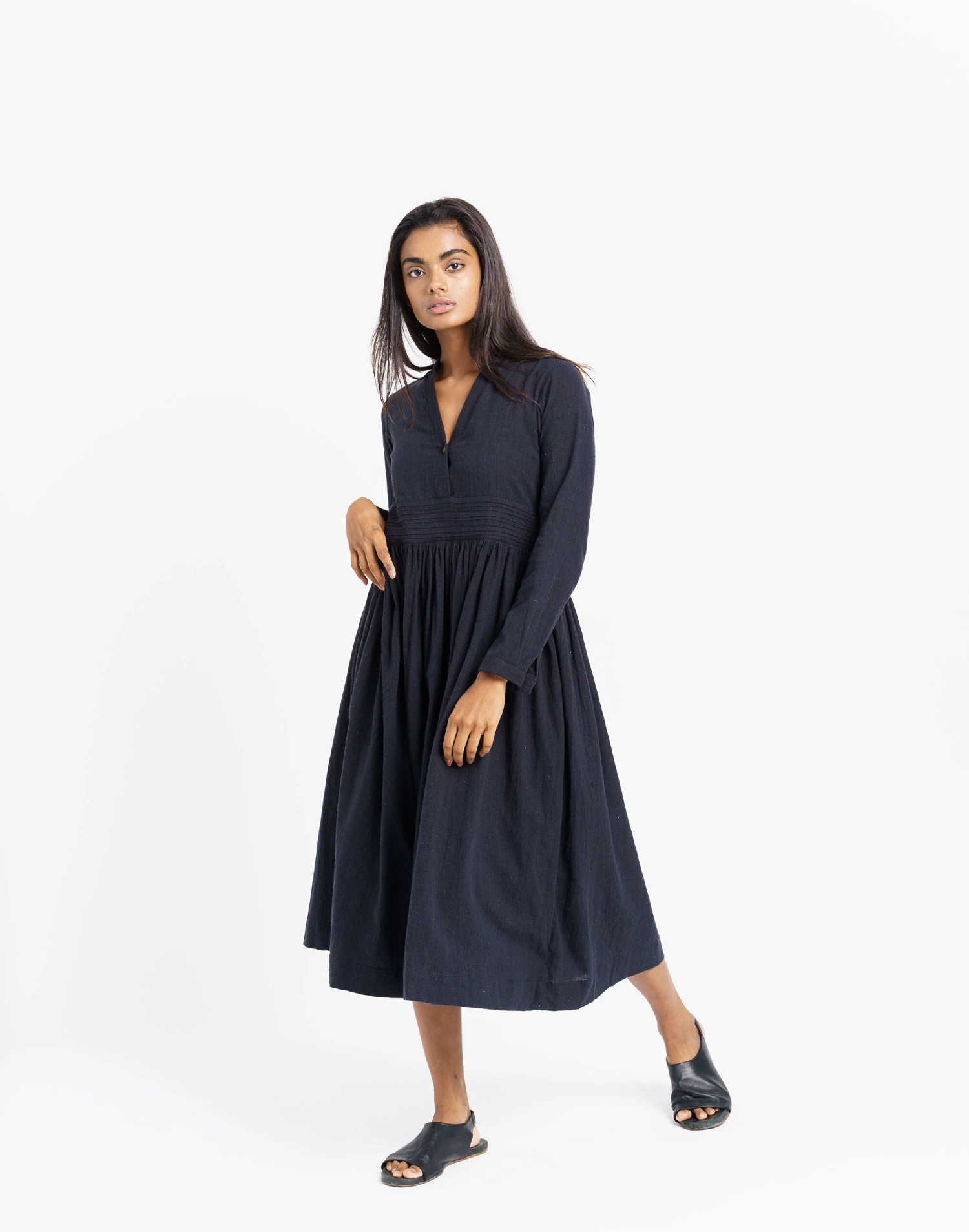 Madewell World Of Crow Fit & Flare Midi Dress 1 Madewell World Of Crow Fit & Flare Midi Dress