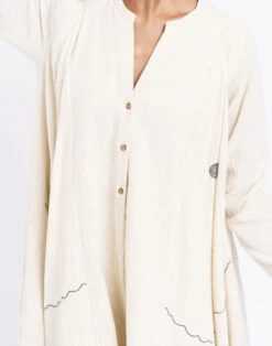 Madewell World Of Crow Flower Scribble Dress -Madewell Sales N6370 DM1528 d2