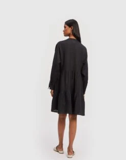 Madewell Reistor V-neck Tiered Dress -Madewell Sales N6882 BK0001 d3