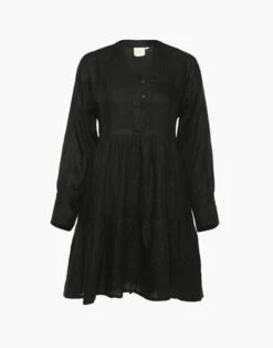 Madewell Reistor V-neck Tiered Dress -Madewell Sales N6882 BK0001 ld