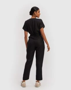 Madewell Reistor Cropped Wrap Jumpsuit -Madewell Sales N6883 BK0001 d4