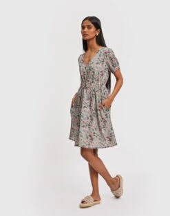 Madewell X Reistor Short Drawstring Dress -Madewell Sales N6908 GR0005 d3