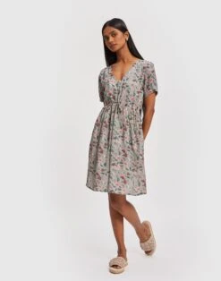 Madewell X Reistor Short Drawstring Dress -Madewell Sales N6908 GR0005 ld