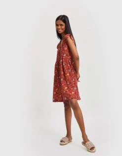 Madewell X Reistor Cap Sleeved Short Dress -Madewell Sales N6911 RD0021 d3