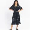 Madewell World Of Crow Elasticated Waist Midi Dress