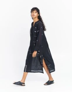 Madewell World Of Crow Relaxed Fit Beach Tunic -Madewell Sales N7012 BK0001 d2