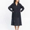 Madewell World Of Crow Oversized Gathered Slate Dress