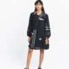 Madewell World Of Crow Abstract Patterned Oversized Shirt Dress