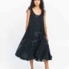 Madewell World Of Crow Scoop-Neck Gathered Midi Dress