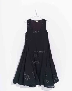 Madewell World Of Crow Scoop-Neck Gathered Midi Dress -Madewell Sales N7020 BK0001 ld