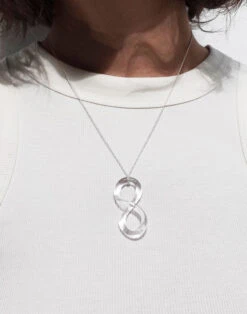 Madewell Jane D'Arensbourg Clear Mobius Pendant Necklace -Madewell Sales N7035 EG7294 d6