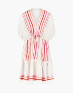 Madewell Lemlem™ Eshe Short Plunge Neck Dress