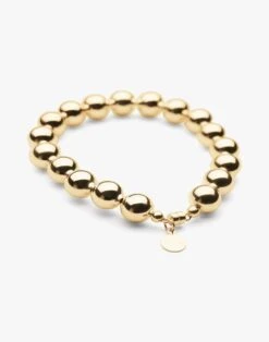 Madewell Charlotte Cauwe Studio Bead Bracelet In Gold 10mm