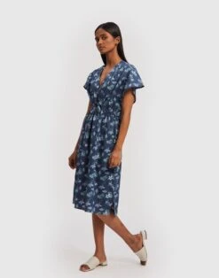 Madewell Reistor Midnight Gathered Dress -Madewell Sales N7330 BL0021 d3