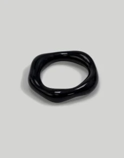 Madewell Jane D'Arensbourg Black Organic Band Glass Ring