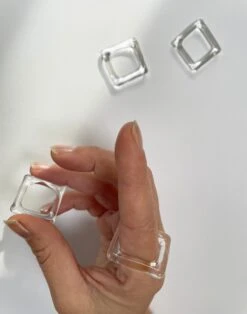 Madewell Jane D'Arensbourg Clear Glass Square Ring -Madewell Sales N7817 EG7294 d2