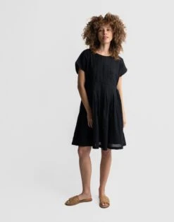 Madewell World Of Crow Black Relaxed Fit Short Dress