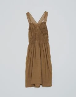Madewell World Of Crow Caramel Brown Midi Dress -Madewell Sales N7989 BR0948 d5