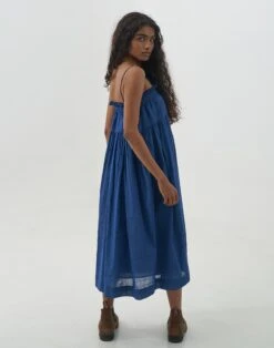 Madewell World Of Crow Midnight Blue Spaghetti Midi Dress -Madewell Sales N7993 BL5754 d3