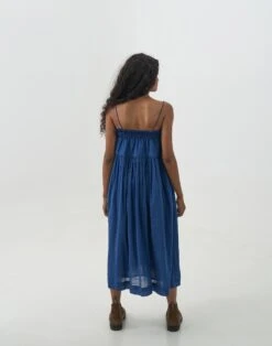 Madewell World Of Crow Midnight Blue Spaghetti Midi Dress -Madewell Sales N7993 BL5754 d4