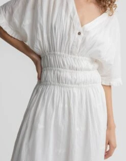 Madewell World Of Crow Pure White Midi Dress -Madewell Sales N7996 WC6066 d3