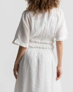Madewell World Of Crow Pure White Midi Dress -Madewell Sales N7996 WC6066 d4
