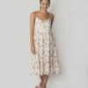 Madewell Reistor Sunset Scenes Strappy Midi Dress