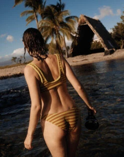 Madewell Striped Terry Curved-Waist Bikini Bottom -Madewell Sales NA440 KF2546 d6