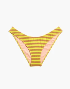 Madewell Striped Terry Curved-Waist Bikini Bottom -Madewell Sales NA440 KF2546 ld