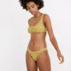 Madewell Striped Terry Curved-Waist Bikini Bottom
