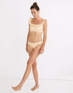 Madewell X Solid & Striped® Paloma Bikini Bottom In Seersucker Gingham