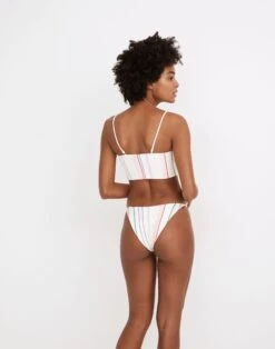 Madewell Second Wave String Bikini Bottom In Rainbow Stripe -Madewell Sales NA720 KF3316 d2