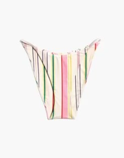 Madewell Second Wave String Bikini Bottom In Rainbow Stripe -Madewell Sales NA720 KF3316 ld