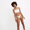 Madewell Second Wave String Bikini Bottom In Rainbow Stripe