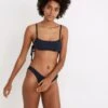 Madewell Second Wave Ribbed Side-Tie Bikini Top