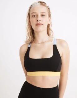 Madewell Splits59™ Recycled Techflex Iselin Sports Bra In Black Colorblock -Madewell Sales NA786 EE0450 d5