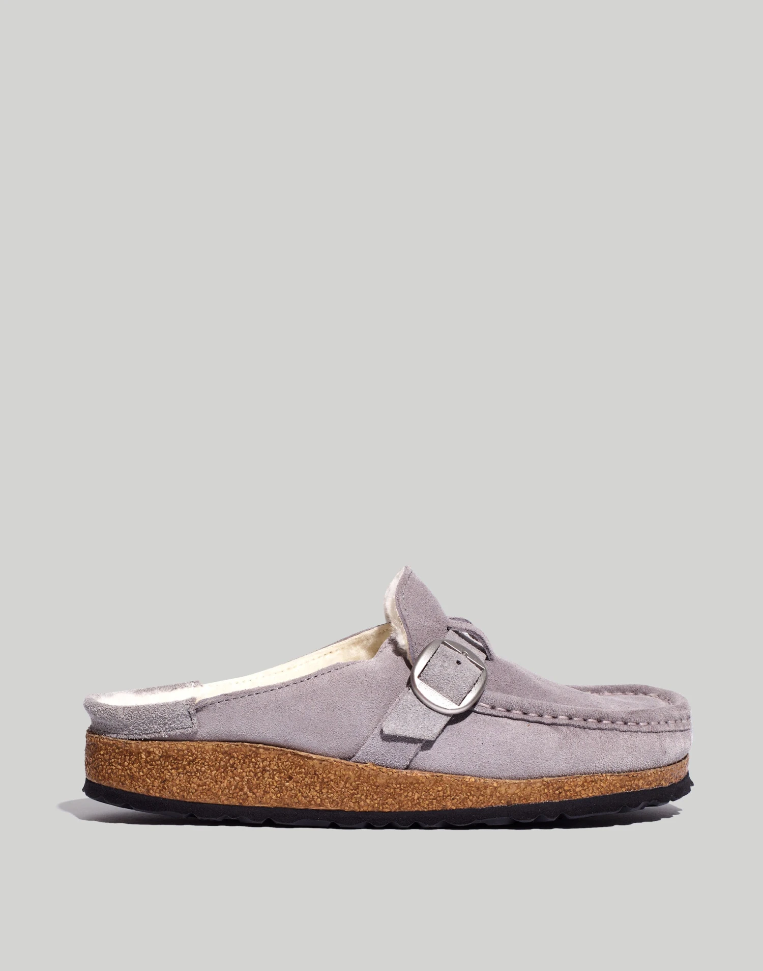 Madewell Birkenstock® Suede Buckley Clogs In Shearling 2 Madewell Birkenstock® Suede Buckley Clogs In Shearling - Image 2