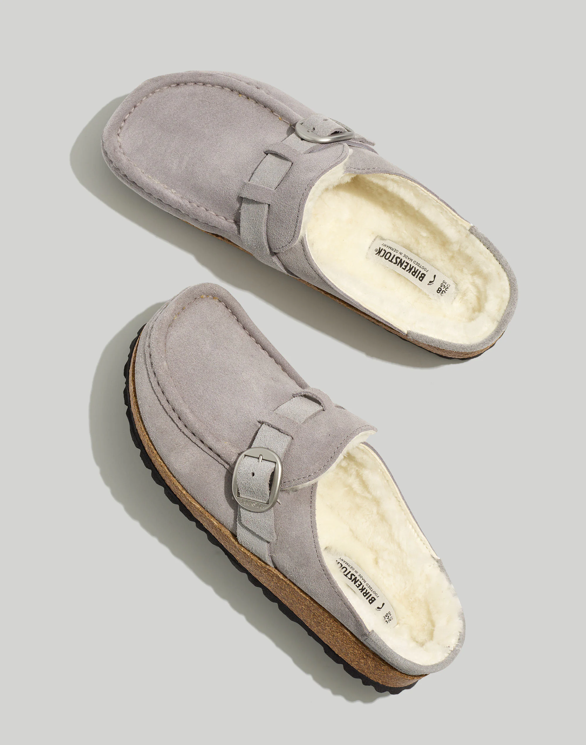 Madewell Birkenstock® Suede Buckley Clogs In Shearling 1 Madewell Birkenstock® Suede Buckley Clogs In Shearling