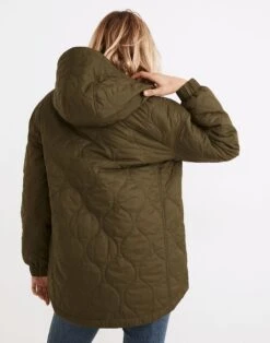 Madewell Quilted Packable Popover Puffer Jacket -Madewell Sales NB255 GR6652 d2